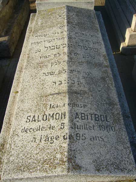 Tombstone of ABITBOL Salomon