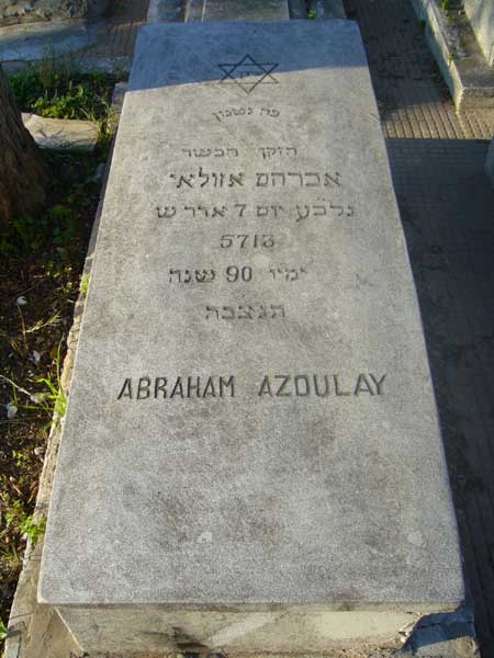 Lápide de AZOULAY Abraham