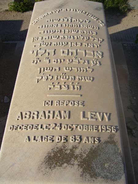 Tombstone of LEVY Abraham