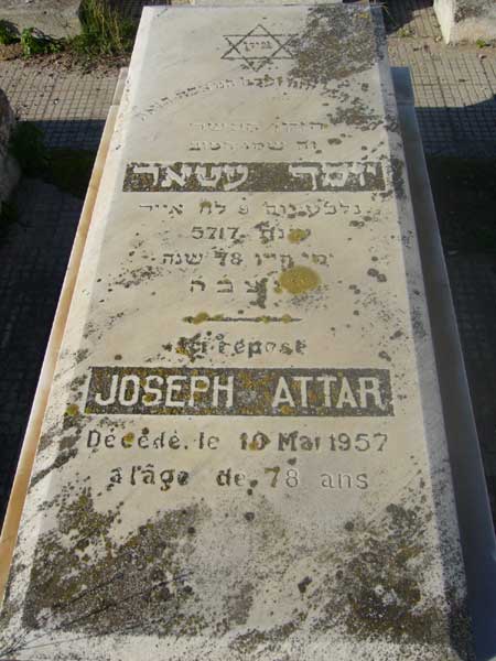 Tombstone of ATTAR Joseph