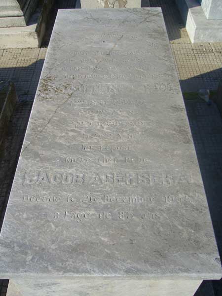 Tombstone of ABEHSERA Jacob