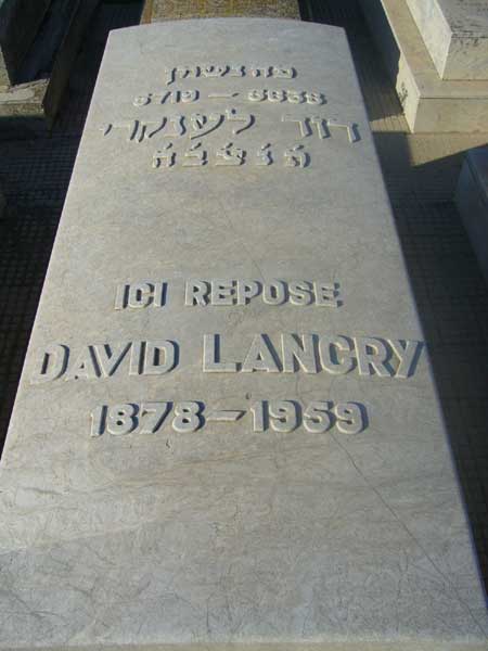 Stèle de LANCRY David