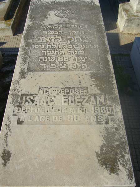 Stèle de ELEZAM Isaac