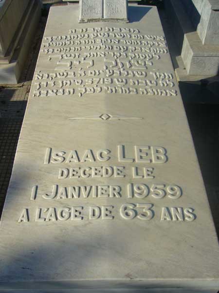 מַצֵּבה פון LEB Isaac
