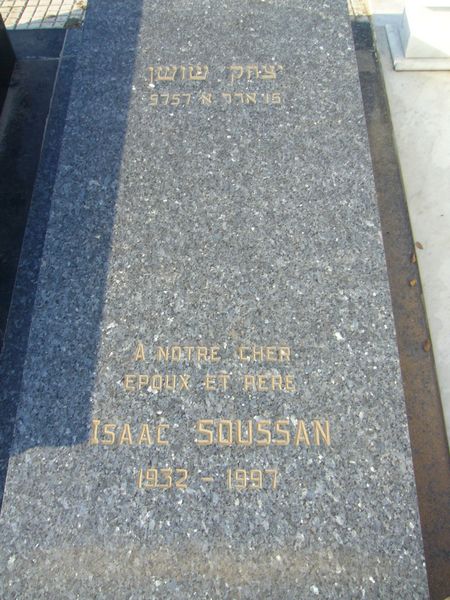 Tombstone of SOUSSAN Isaac