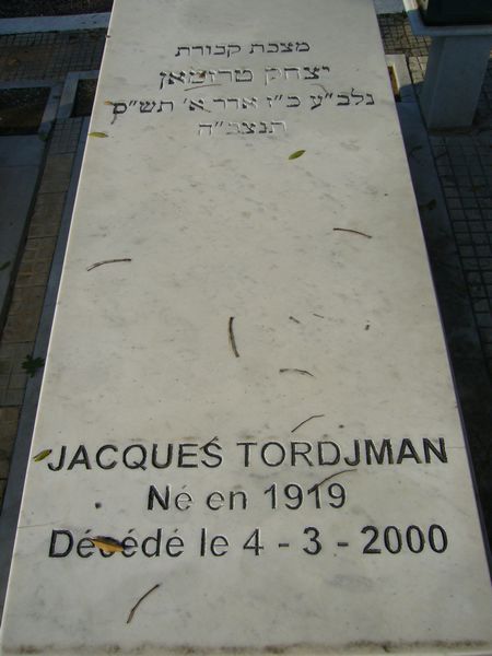 Tombstone of TORDJMAN Jacques Isaac