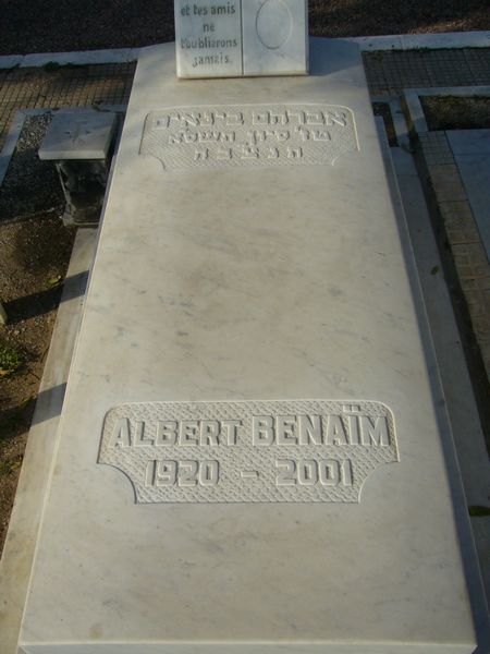 Grabstein von BENAIM Albert Abraham