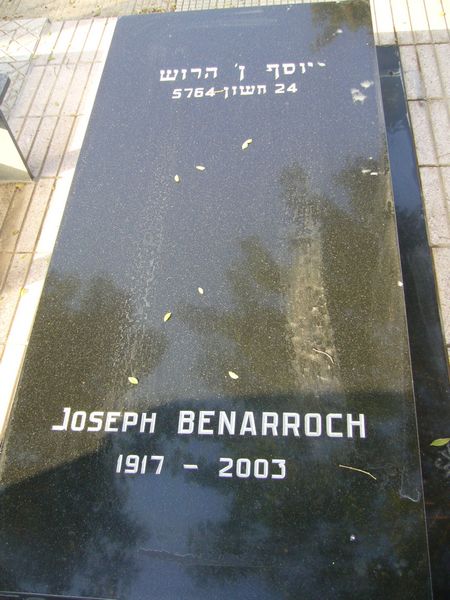 Lápide de BENARROCH Joseph