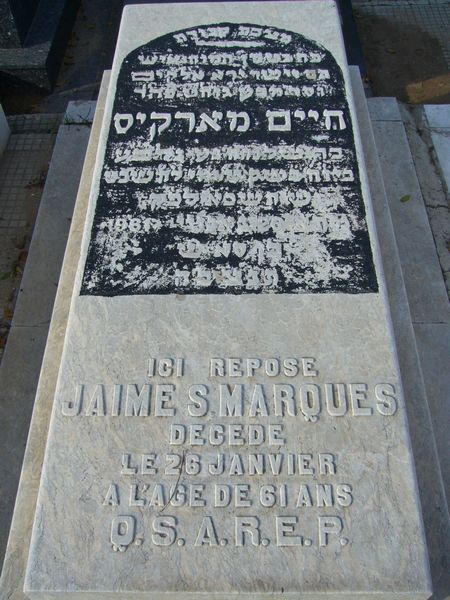 Lápide de MARQUES Jaime S. Haim