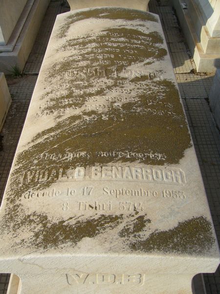 Lápide de BENARROCH Vidal D.