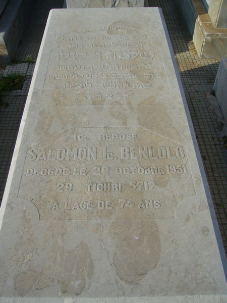 Grabstein von BENLOLO Salomon Ic.