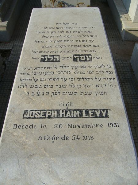 Надгробие LEVY Joseph Haim