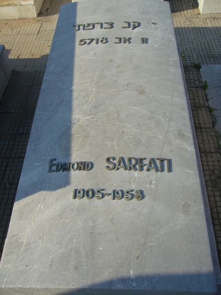 Lápide de SARFATI Edmond