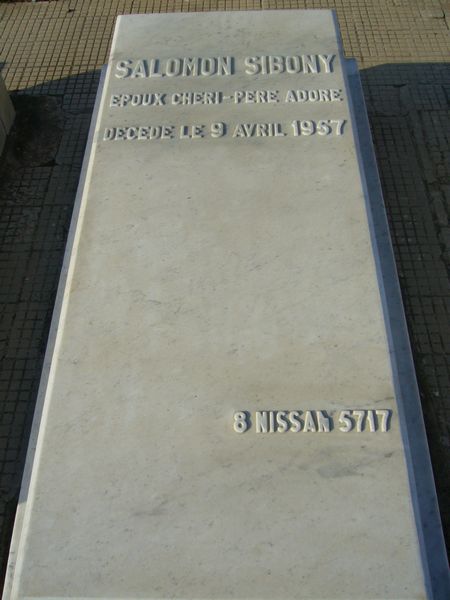 Tombstone of SIBONY Salomon