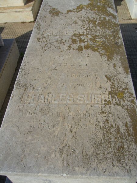 Lápide de SUISSIA Charles