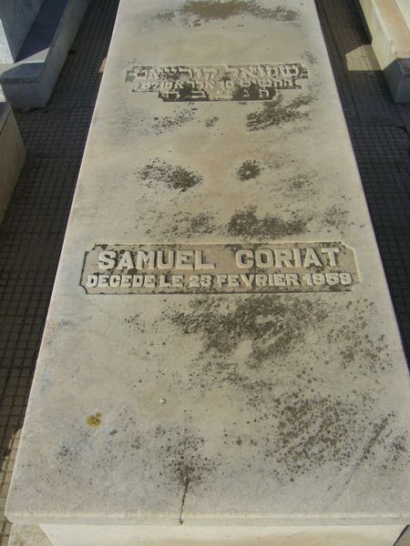 Grafsteen van CORIAT Samuel