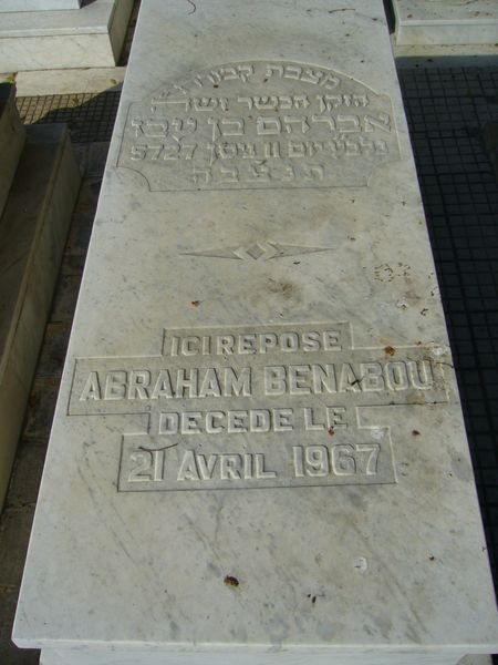 Grabstein von BENABOU Abraham