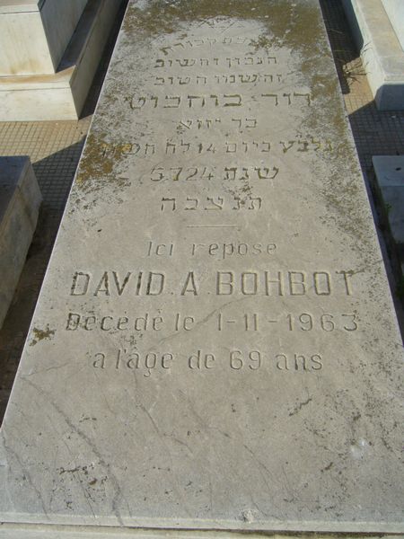 Grabstein von BOHBOT David A.