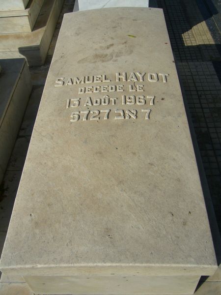 HAYOT Samuel fejfája