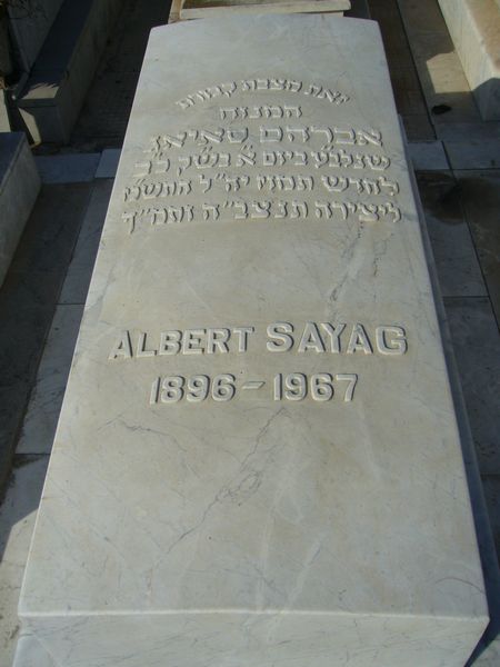 מצבת SAYAG Albert