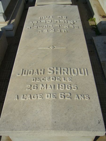 Lápide de SHRIQUI Judah