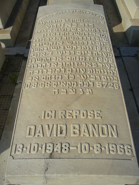 Надгробие BANON David