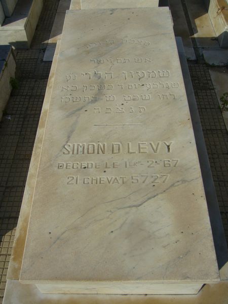 Tombstone of LEVY Simon D.