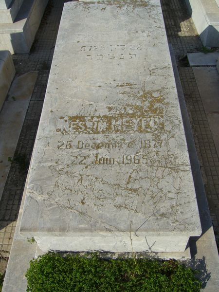 Grafsteen van MEYER Nessim