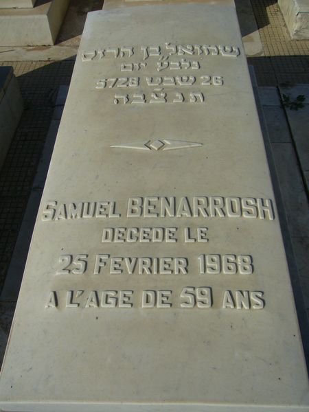 Grabstein von BENARROSH Samuel