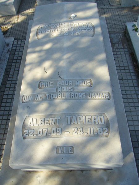 Grabstein von TAPIERO Albert