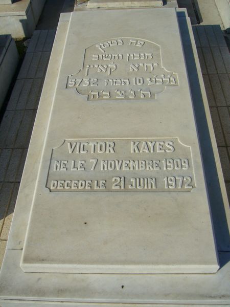 Lápide de KAYES Victor