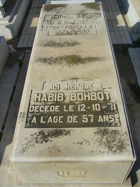 Lápide de BOHBOT Habib
