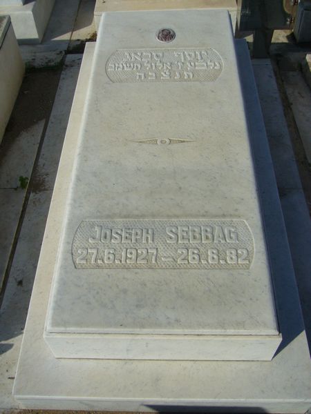 Tombstone of SEBBAG Joseph