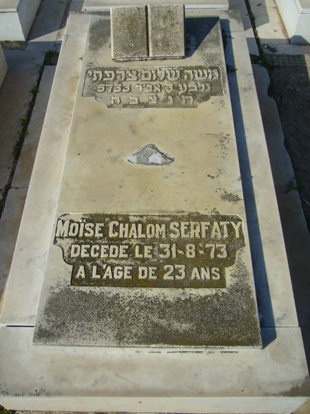Tombstone of SERFATY Moise Chalom