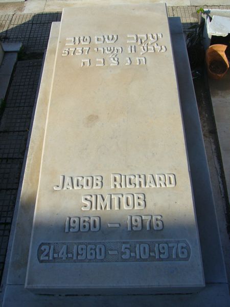 Lápide de SIMTOB Jacob Richard