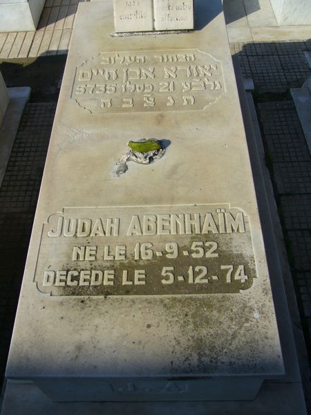 Grafsteen van ABENHAIM Judah