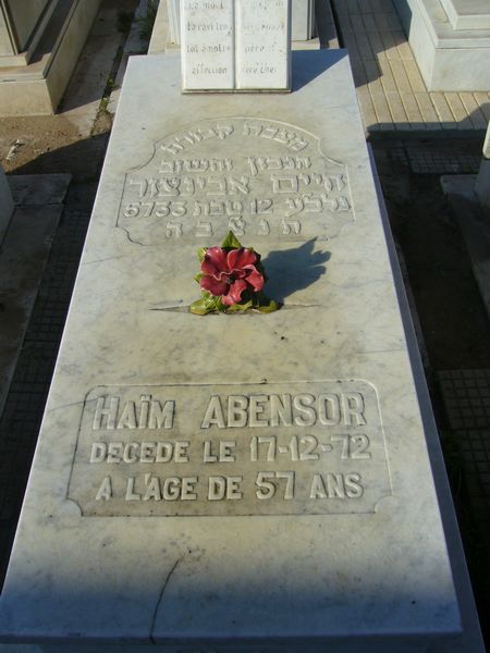 Tombstone of ABENSOR Haim