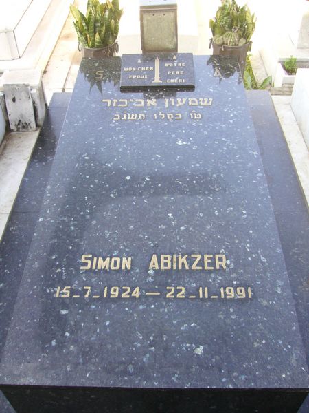 Tombstone of ABIKZER Simon
