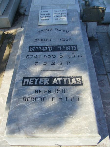 Lápide de ATTIAS Meyer