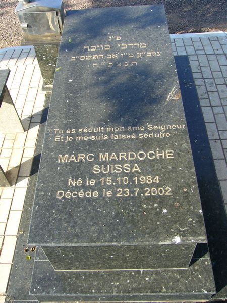 Lápide de SUISSA Marc Mardoche