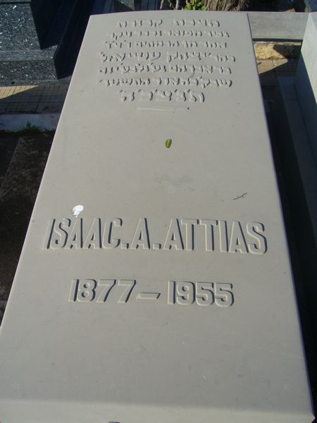 Tombstone of ATTIAS Isaac A.