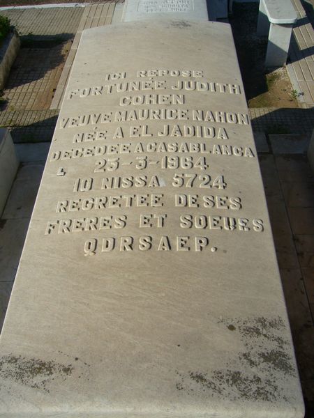 מַצֵּבה פון NAHON Fortunée Judith