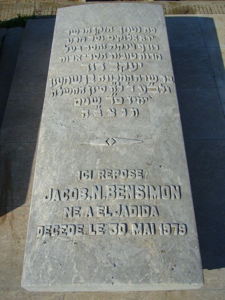 Lápide de BENSIMON Jacob N.
