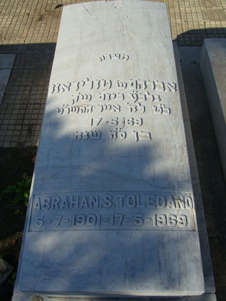 Grabstein von TOLEDANO Abraham S.