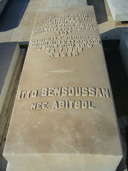 Lápide de BENSOUSSAN Itto