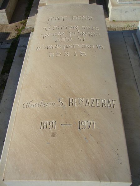 Grabstein von BENAZERAF Abraham S.