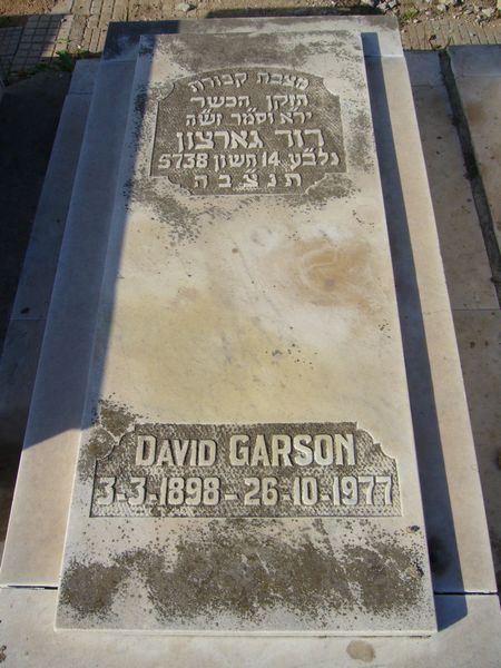 מַצֵּבה פון GARSON David
