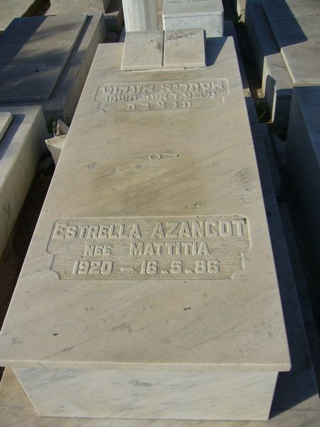 Tombstone of AZANCOT Estrella
