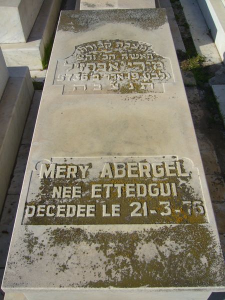Tombstone of ABERGEL Mery