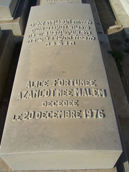 מַצֵּבה פון AZANCOT Alice Fortunée